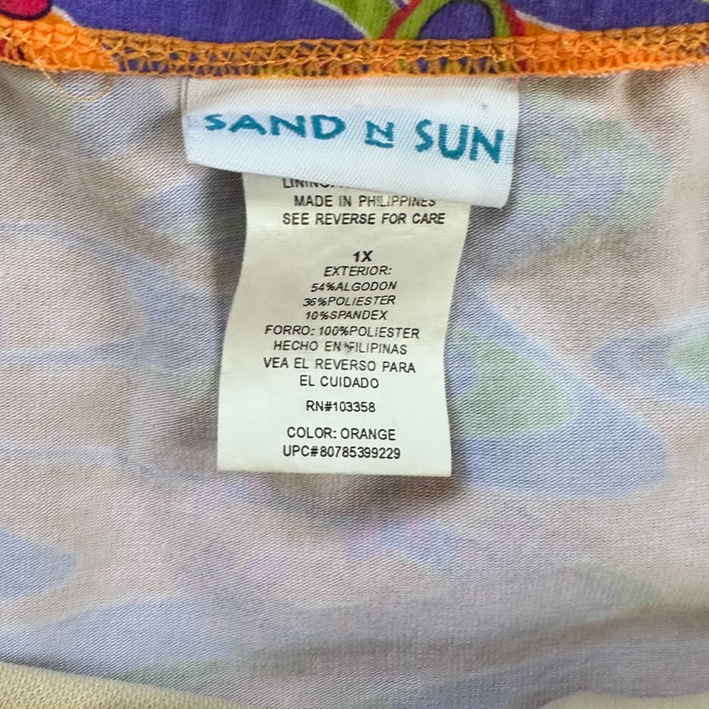 Groovy 90's Vintage High Waisted Two Piece Tankini Swimsuit Set Plus Size - Picture 5 of 6